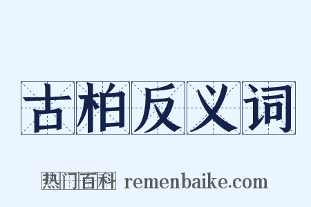 古柏反义词是什么意思的图片